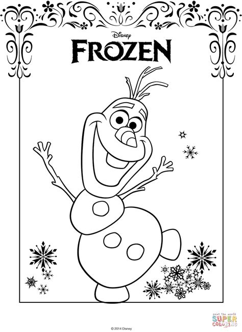 Dibujo De Olaf De Frozen Para Colorear Dibujos Para Colorear Imprimir