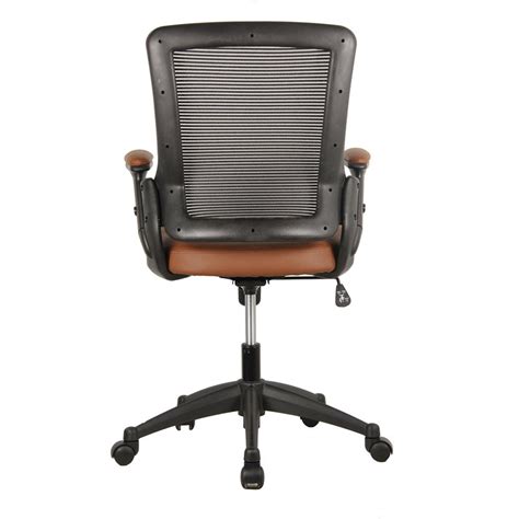 Techni Mobili Mid Back Mesh Task Office Chair In Brown Cymax Business