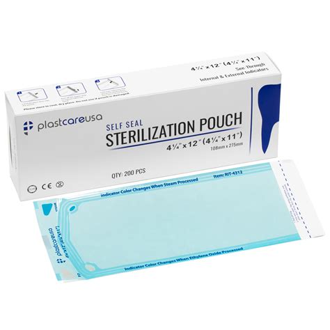 425 X 12 Self Sealing Sterilization Pouch Plastcare Usa