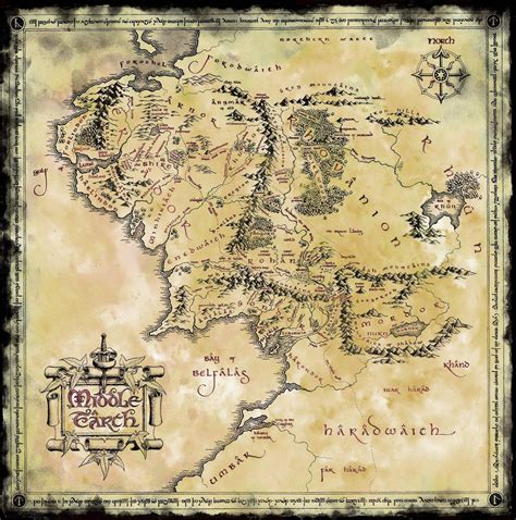 Gorgeous Map Of Middle Earth 2400 X 2424 Lotr