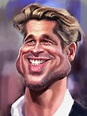 Brad Pitt | Celebrity caricatures, Funny caricatures, Caricature
