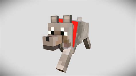 Wolf Dog Minecraft Download Free 3d Model By Kuzneciv