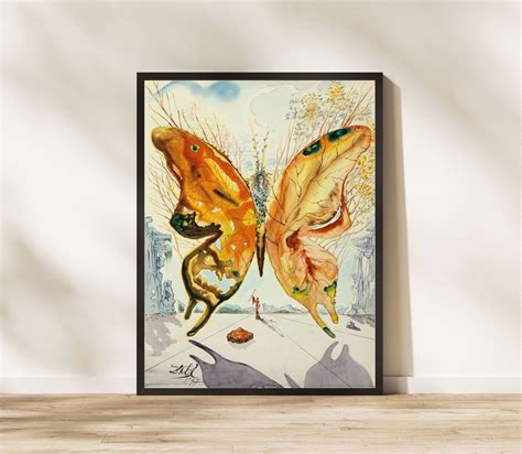 Salvador Dali Venus Butterfly Print Salvador Dali Exhibition Etsy