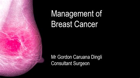 Breast Cancer Diagnosis And Management Youtube