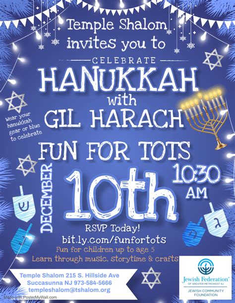 Temple Shalom Gil Harachfun For Tots Jewish Federation Of Greater
