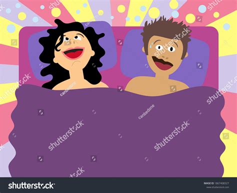 sex orgasm couple bed male female stock vector royalty free 1867408327 shutterstock