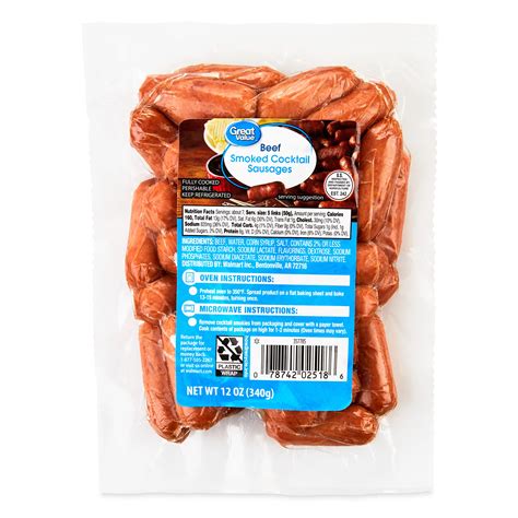 Great Value Beef Smoked Cocktail Sausages