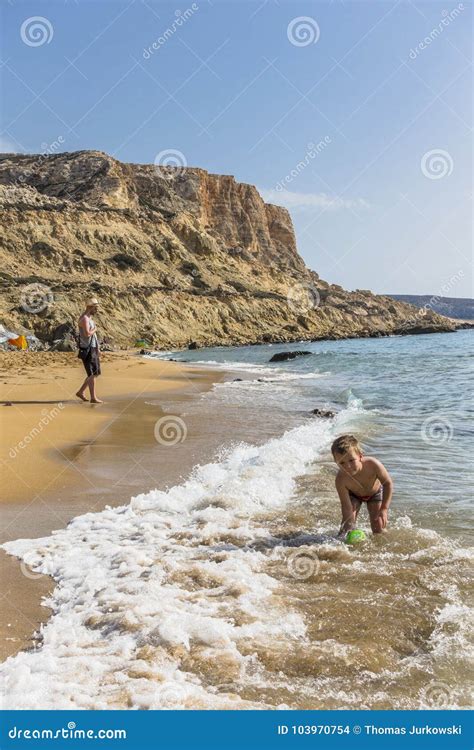 Matala Red Beach Editorial Stock Image Image Of Funny