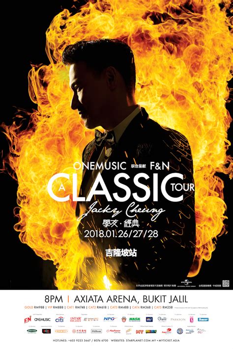 The singer's a classic tour encore concert was held from 5 to 7 october at axiata arena bukit jalil. Starplanet - Jacky Cheung A Classic Tour - KL