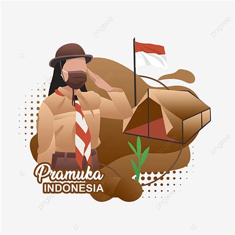 Pramuka Desain Png Kartun Vektor Indonesia Hari Pramuka Hari