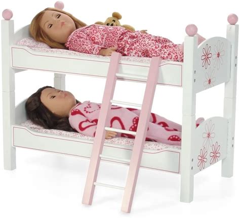 amazonsmile 18 inch doll bunk beds for american girl dolls 2 single stackable 18 inch doll