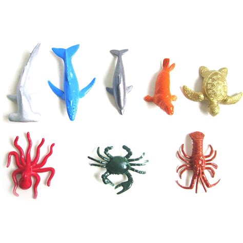 8 Style Model Toys Marine Life Sea Animal Set Whale Shark Octopus