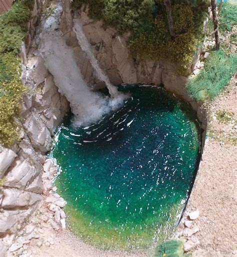 Model Landscape Diorama With Waterfall Scale 132 To 1100 Etsy