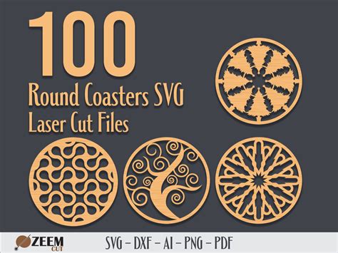 100 Round Coasters Laser Cut Svg Files By Umar Hafeez On Dribbble