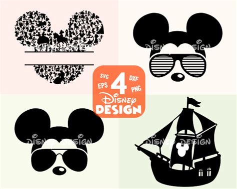 Mickey With Sunglasses SVG Minnie Mouse Castle SVG And PNG Etsy