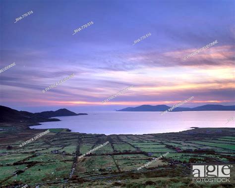 Sunset Over Ballinskelligs Bay Ring Of Kerry County Kerry Munster
