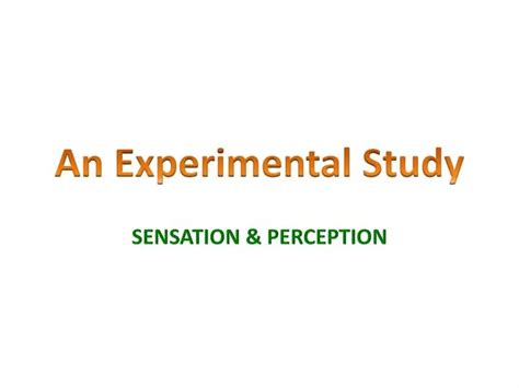 Ppt An Experimental Study Powerpoint Presentation Free Download Id