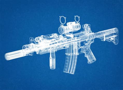 Drawing Of The Sniper Rifle Stock Photos Pictures And Royalty Free