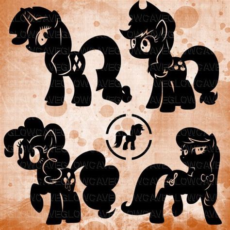 My Little Pony Silhouettes Svg File My Little Pony Clip Art My Little