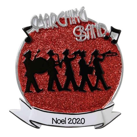 personalized christmas ornament marching band red marching etsy