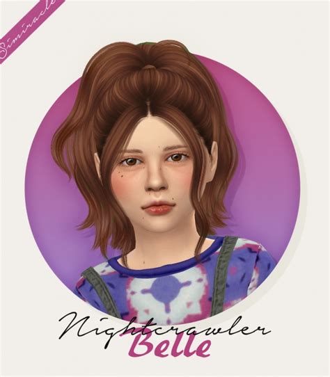 Nightcrawler Belle Hair Kids Version At Simiracle Sims 4