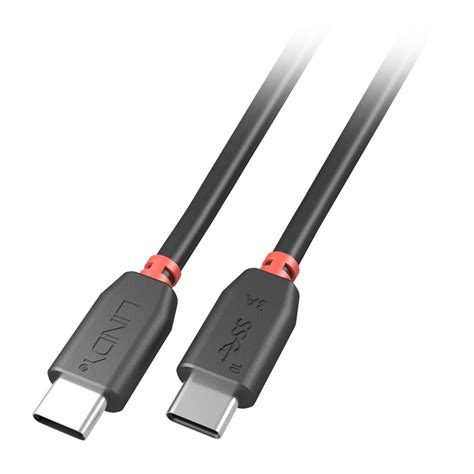 1m Usb 31 Cable Type C Male To Type C Male Black From Lindy Uk