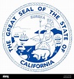 El sello del estado de California sobre un fondo blanco Fotografía de ...