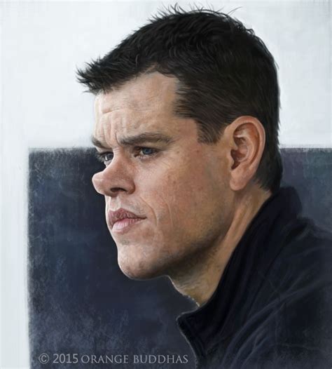 Matt Damon Caricature Portrait Painting
