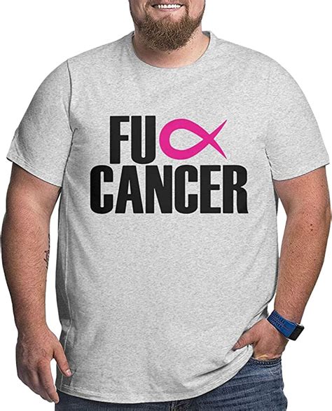 Ybktrloj Cancer Fuck T Shirt Funny Big Size Mens T Shirts Short Sleeve