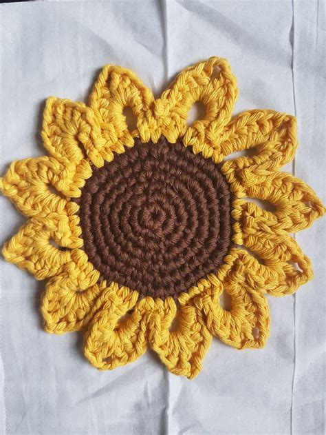 Ravelry Sunflower Coaster By Charlie Giarnese Crochet Patterns