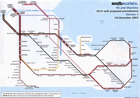 Rail Map For South East England