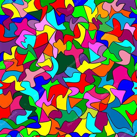 Bright Colors Mosaic Seamless Pattern Vector Illustration Looks Like