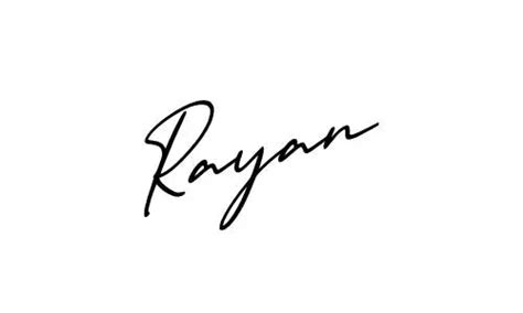 Rayan In Cursive 97 Name Signature Ideas ⚡