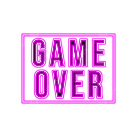Game Over Clipart Transparent Png Hd Pink Neon Game Over Text Design