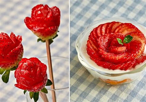 6 Fancy Ways Of Cutting A Strawberry Strawberry Cut Decoration