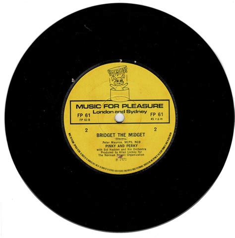 Pinky Perky With Sid Hadden His Orchestra Bridget The Midget And Rosetta Vinylvlodrop