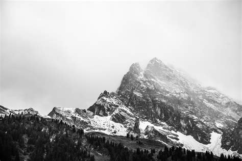 Free Images Landscape Nature Snow Winter Cloud Black And White