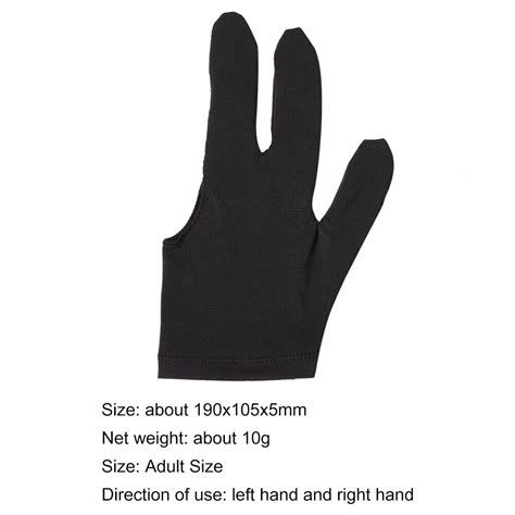 Finger Open Lycra Snooker Billiard Gloves Left Right Hand Universal