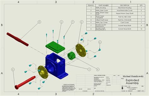 Exploded Assembly Drawing Solidworks