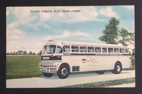 Southeastern Greyhound Bus Lines Through Dixie Linen Unp Postcard