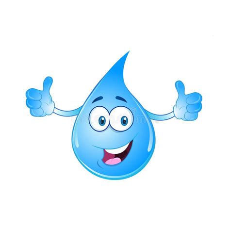 Water Drop Cartooncartoon Character Of Water Drop Stock Vector