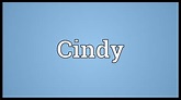 Cindy Meaning - YouTube