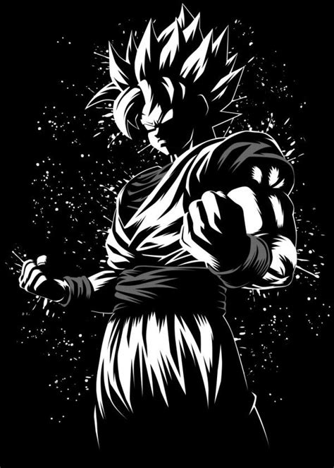 Dragon ball z poster black and white. Pin on Goku wallpaper