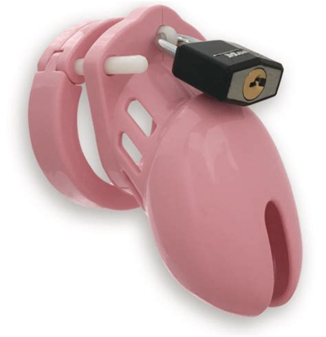 CB 6000 Male Chastity Device 2 5 Inches Cock Cage Lock Set Pink On