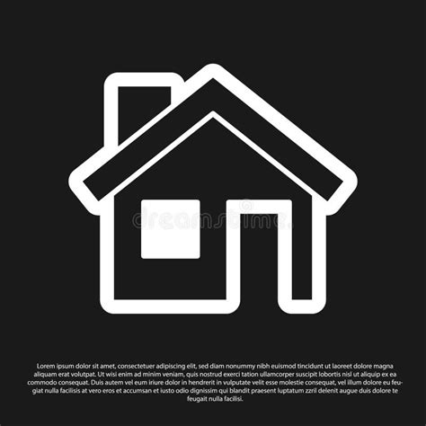 Black House Icon Isolated On Black Background Home Symbol Stock Vector