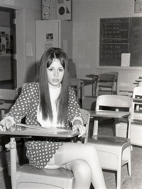 Unknown In The Classroom Stocking Flash I Love Girls Fashion 1960s