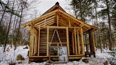 Building A New Room On My Off Grid Log Cabin Alone Youtube