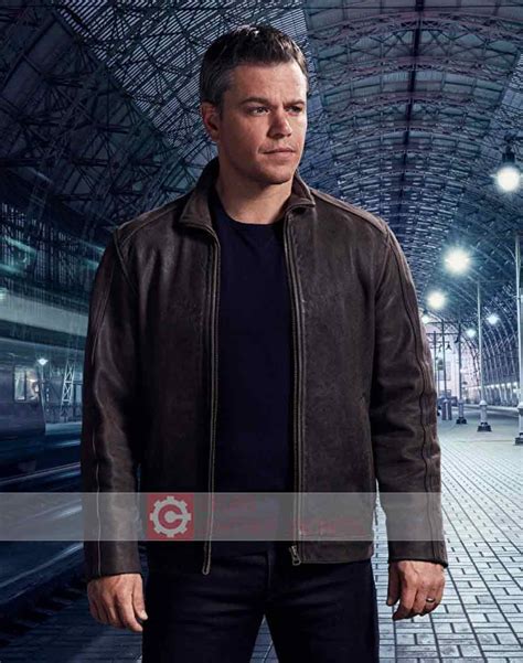 Buy Jason Bourne Matt Damon Brown Leather Jacket 2016