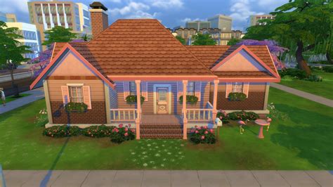 The Sims 4 Solid Color House Pink Sims4