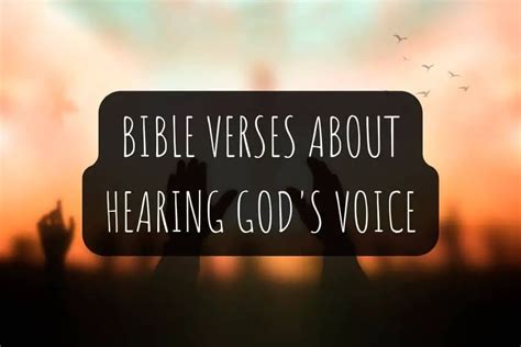 45 Bible Verses About Hearing Gods Voice